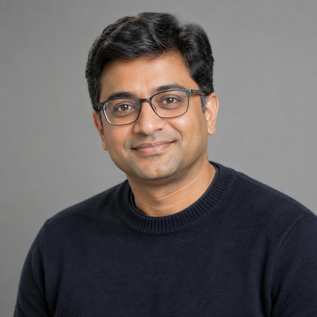 Portrait of a man of South Asian descent in a studio