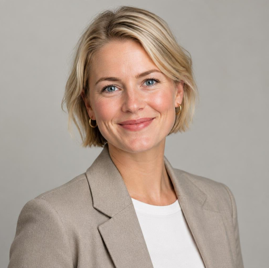 Portrait of a Norwegian woman with short hair